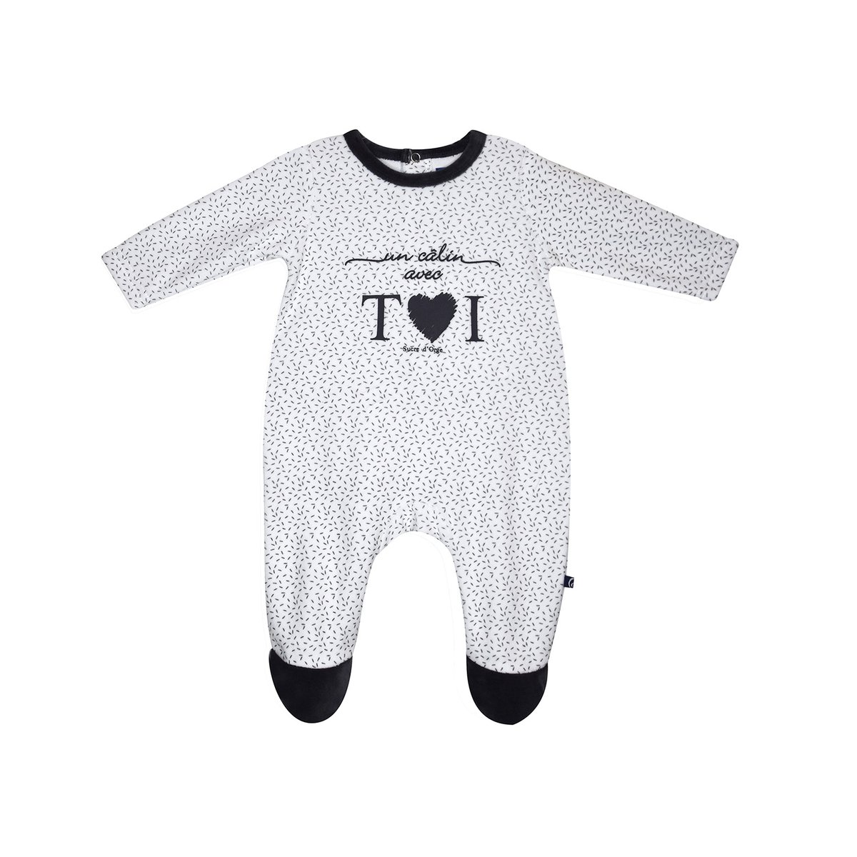 Dors bien majid velours rase pont dos bebe gris, SUCRE D'ORGE