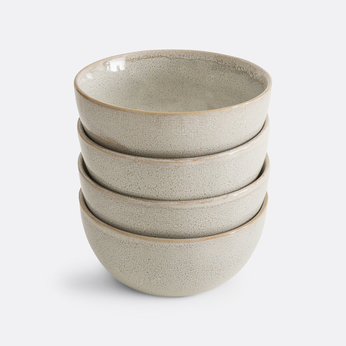 Lot de 4 bols grès, Soul gris clair, LA REDOUTE INTERIEURS