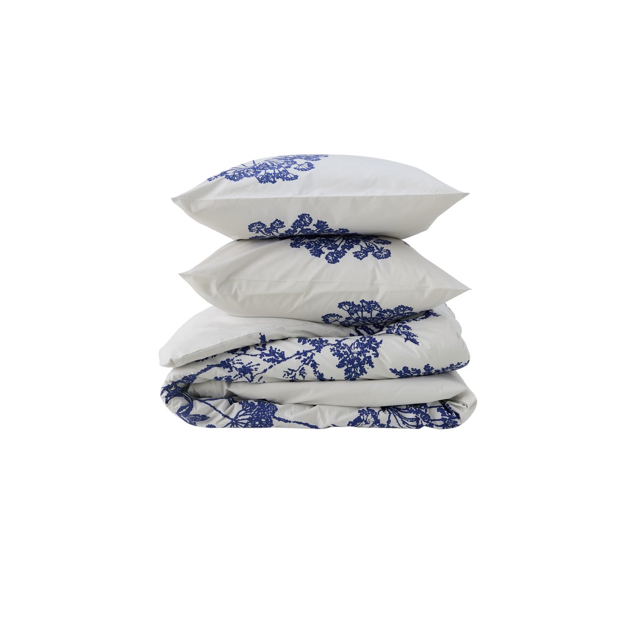 Parure de lit percale - ANGELIQUE gris, CAMIF