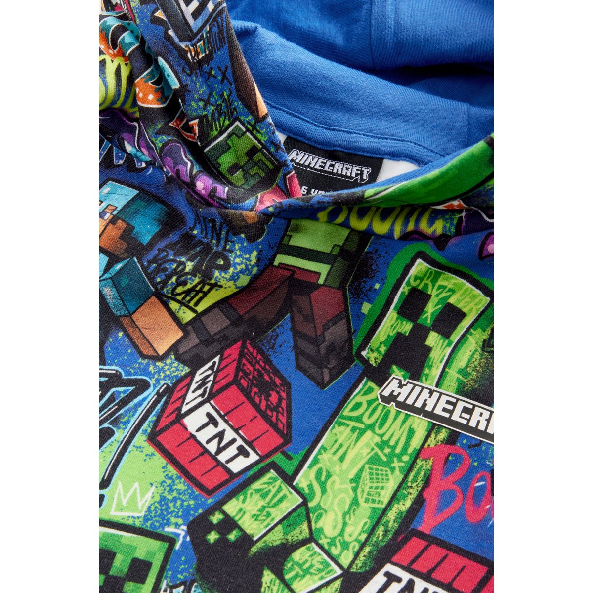 Sweat à capuche minecraft bleu cobalt, NEXT