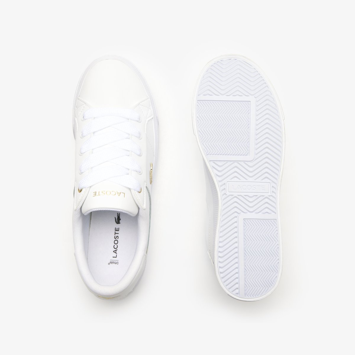 Sneakers Ziane Platform femme en cuir blanc-216, LACOSTE