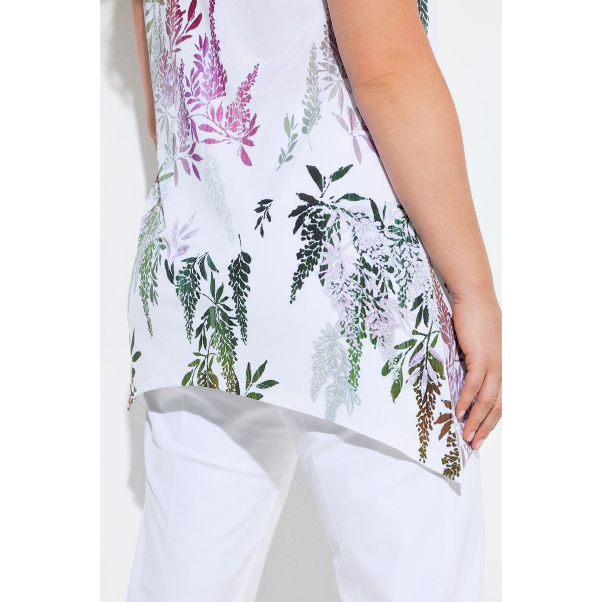 T-shirt au tombé fluide, sans manches blanc neige, ULLA POPKEN