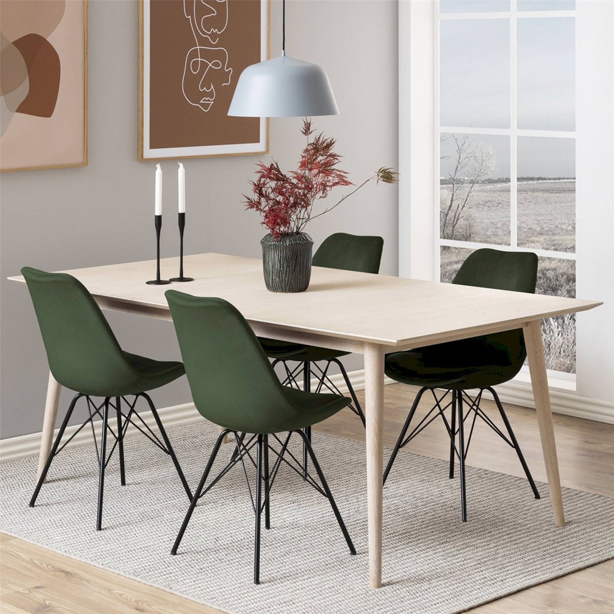 Chaise velours collection SAPODILLA vert foncé, RECOLLECTION