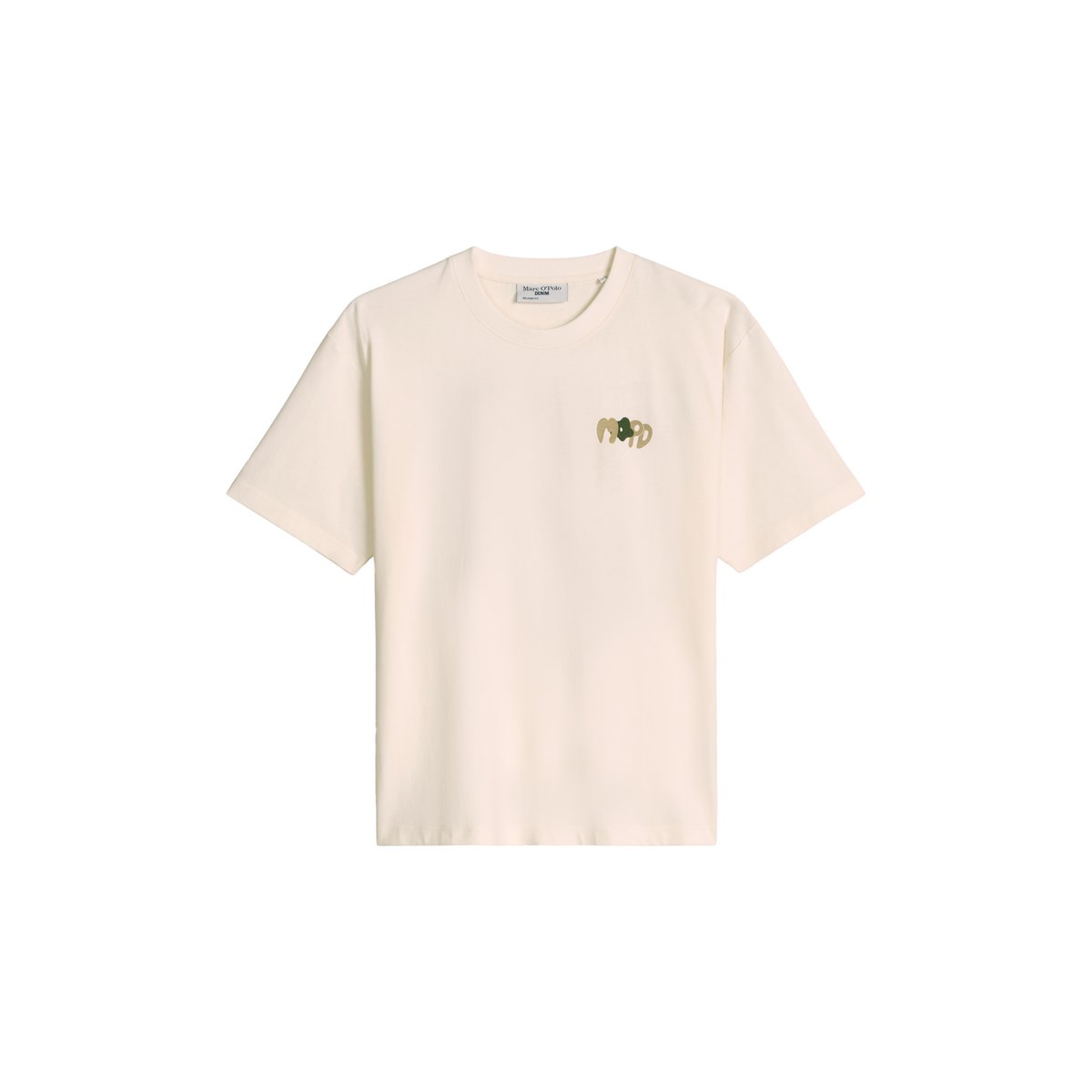 T-shirt relaxed avec un grand imprimé au dos blanc naturel, MARC O’POLO DENIM