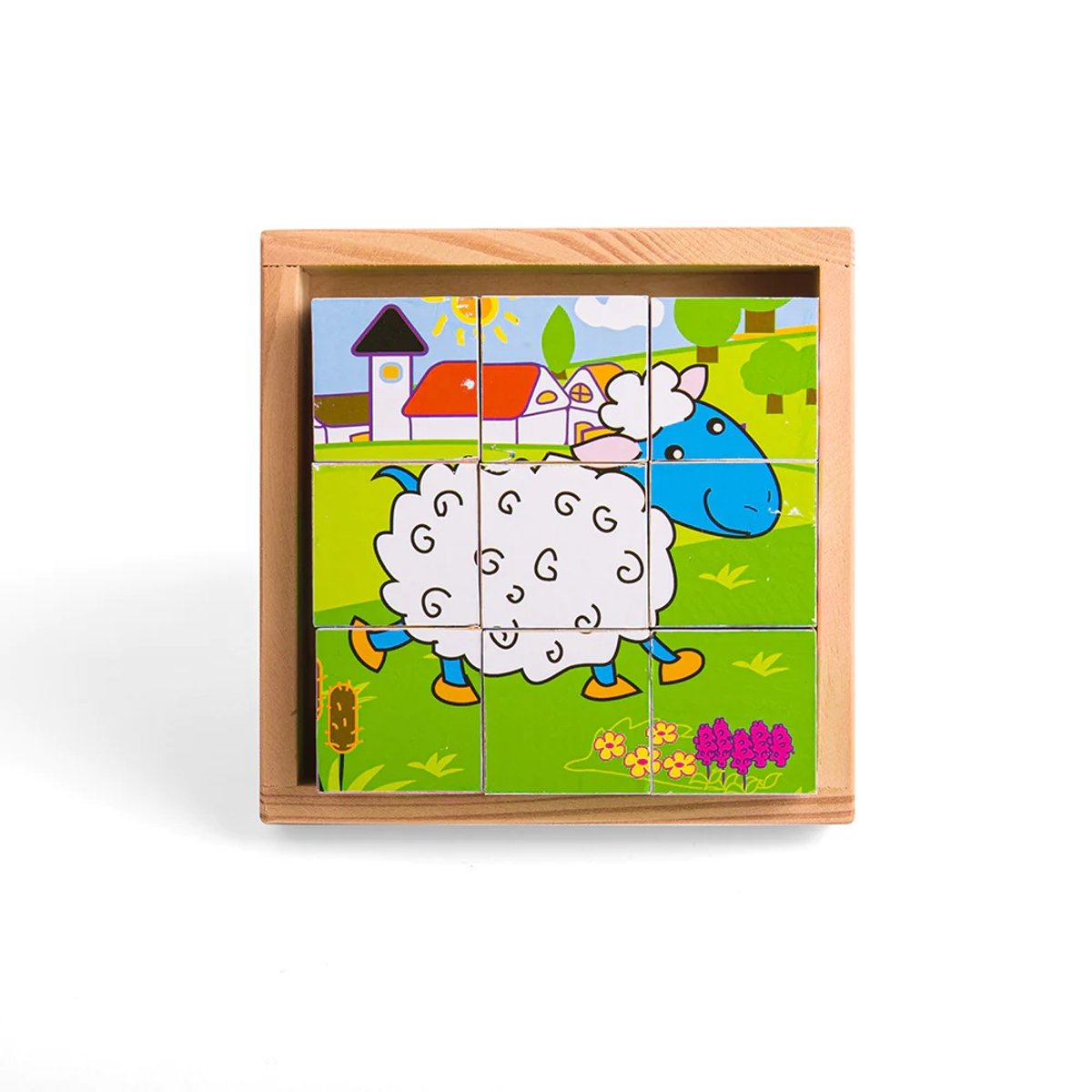 Puzzle cube Animaux vert, BIGJIGS