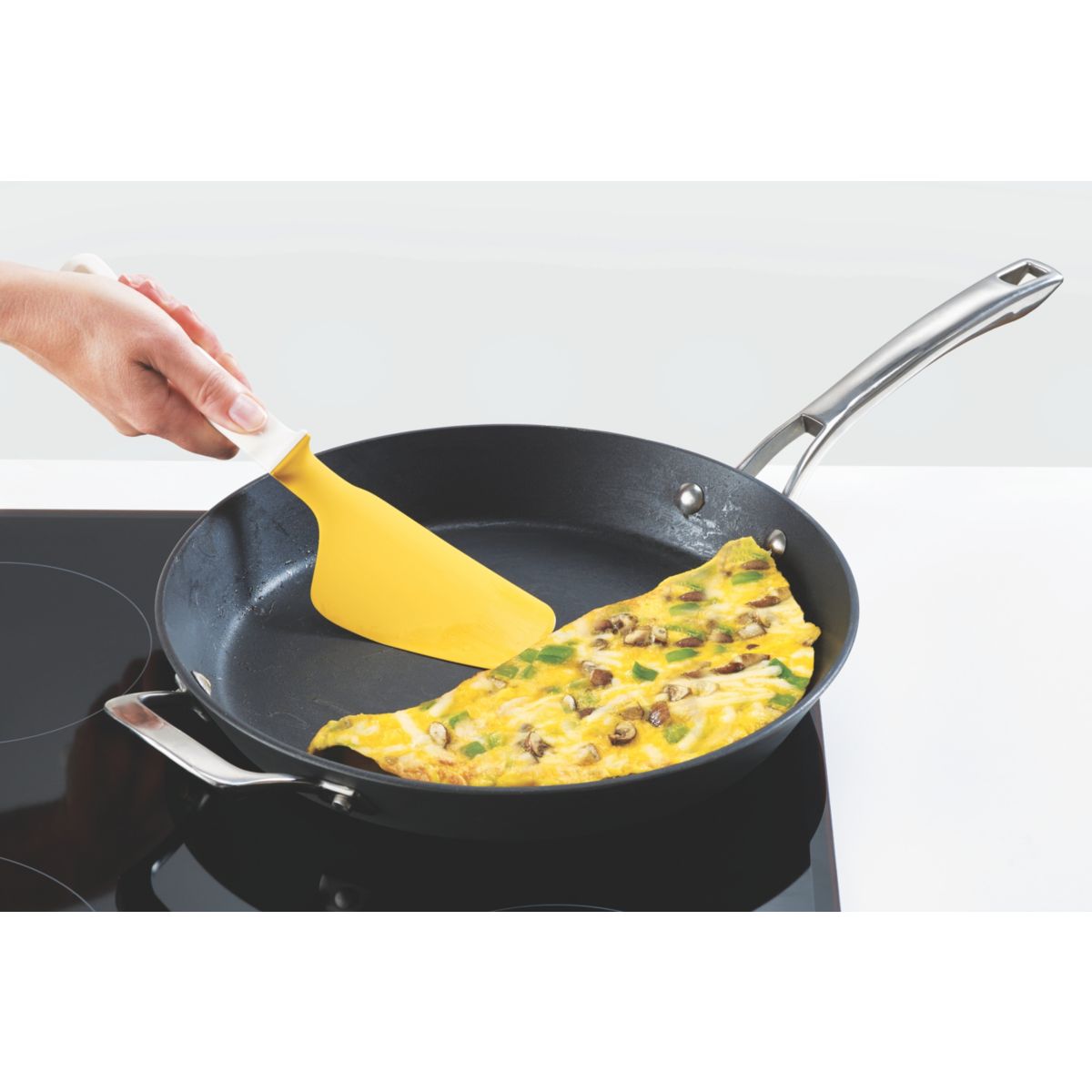 Spatule Elevate a oeuf avec reposoir integr couleur unique, JOSEPH JOSEPH