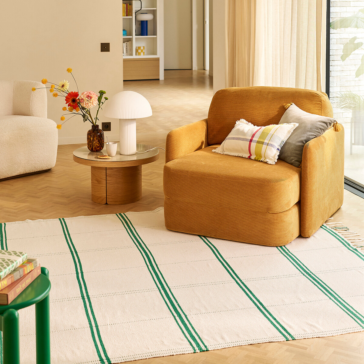 Sofá-cama em veludo, Haley mel, LA REDOUTE INTERIEURS