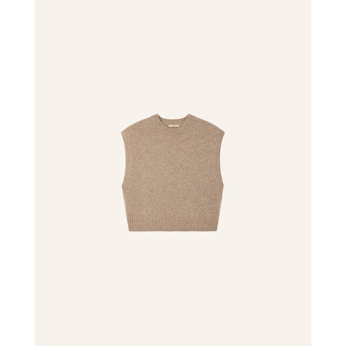 Fabinno Wool Sleeveless Jumper sand, SESSUN