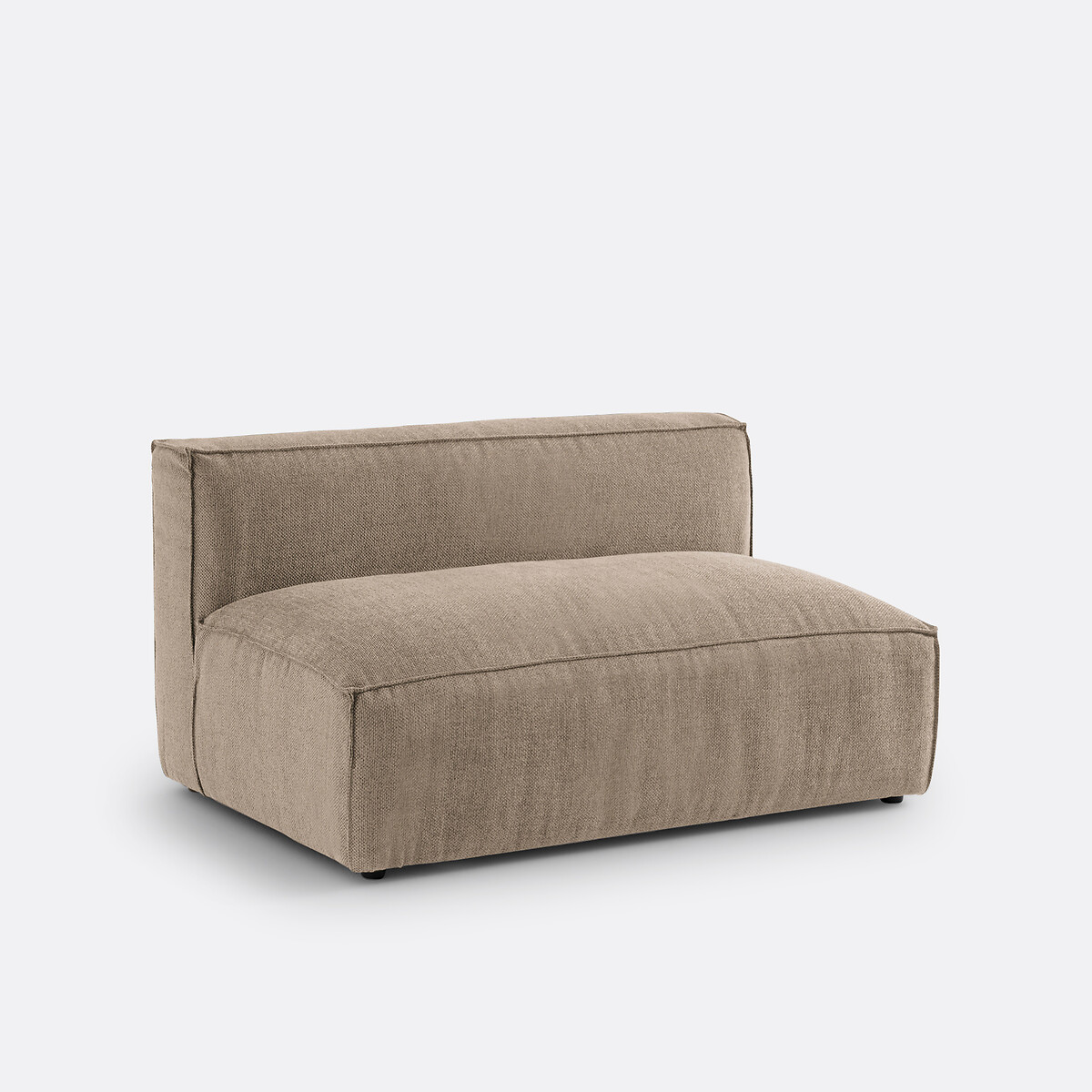 Elément banquette pour canapé modulable, 2 places, en tissu texturé, SEVEN taupe, LA REDOUTE INTERIEURS