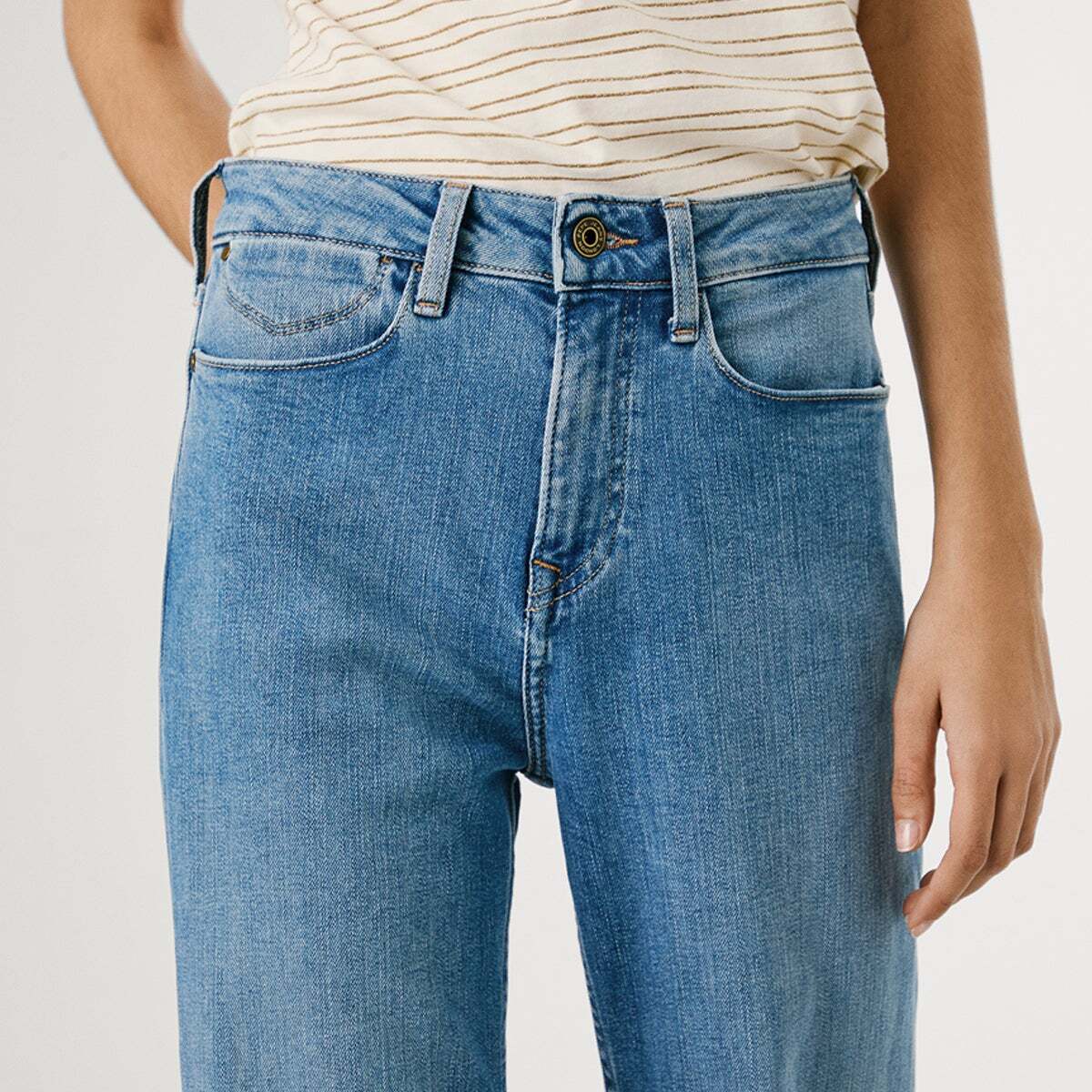 Jean Coupe Évasée, Taille Haute - Willa vintage light blue, PEPE JEANS