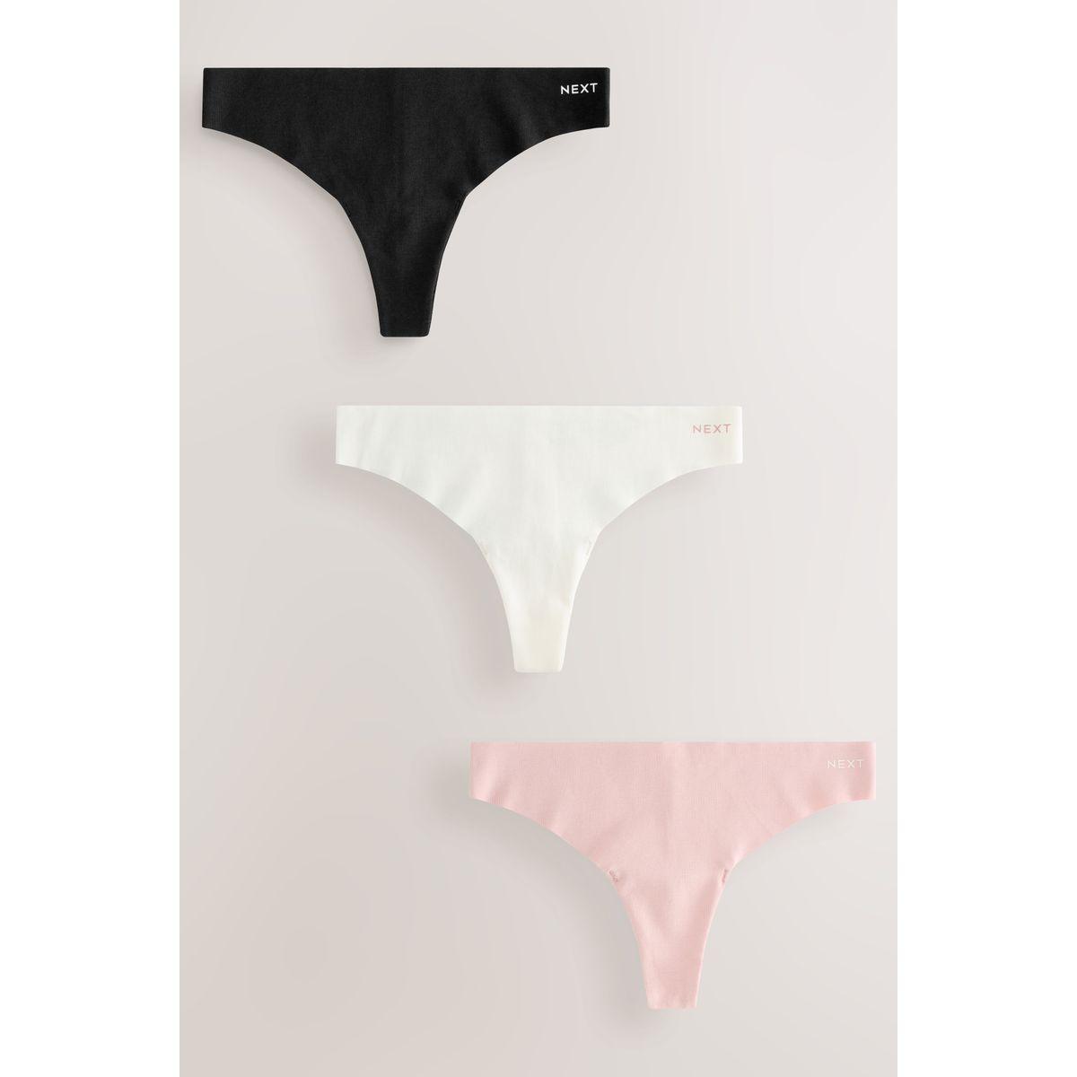 Culotte invisible lot de 3 crème/rose/noir, NEXT