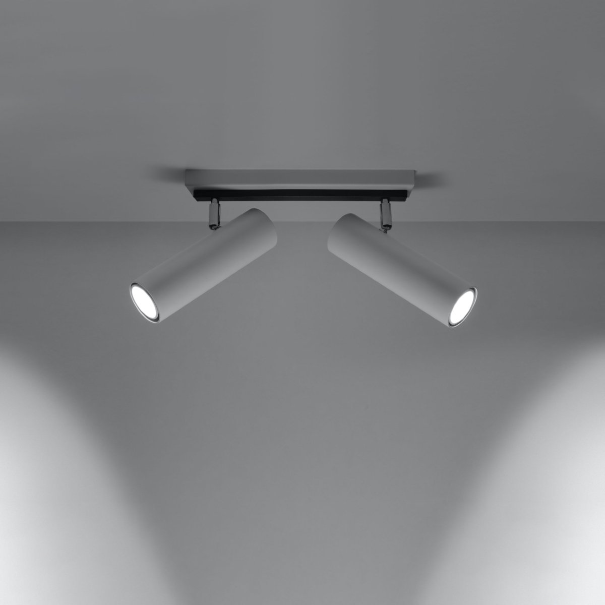 Plafonnier Acier Blanc GU10 2 Direzione blanc, EDEN