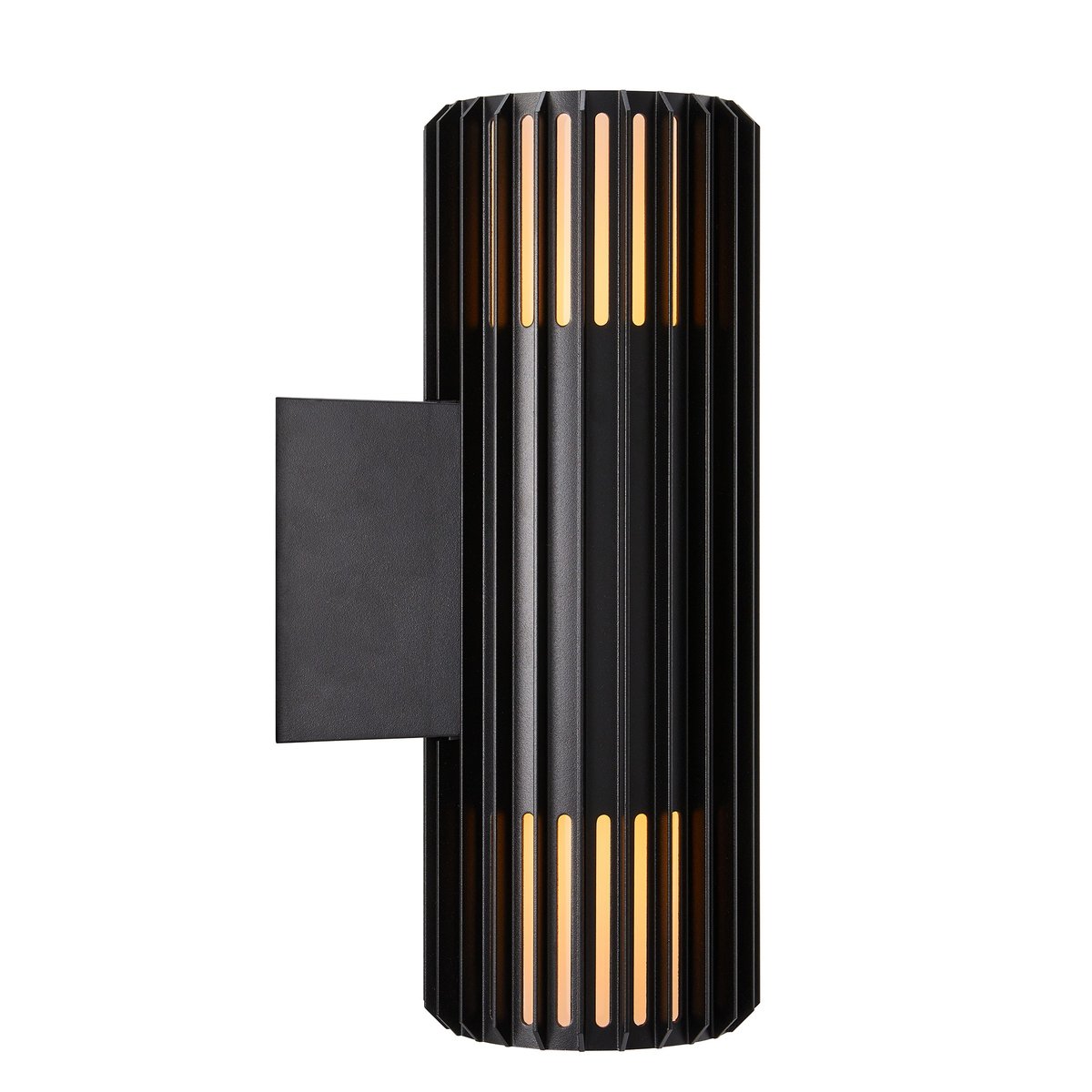 Applique murale extérieure adapté aux zones côtières en aluminium, ALUDRA double noir, NORDLUX
