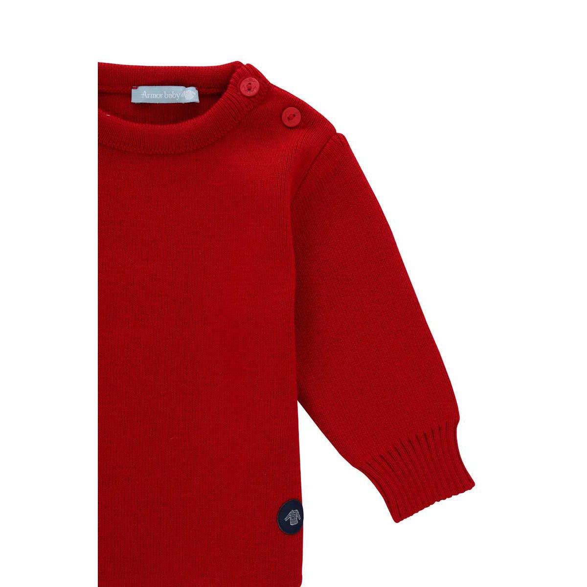 Pull marin uni FOUESNANT BABY braise, ARMOR-LUX