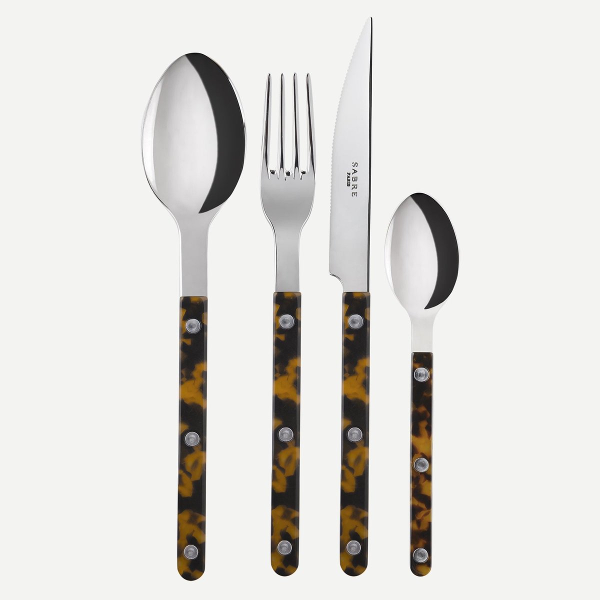 Set de 4 couverts de table, Bistrot effet écaille, SABRE