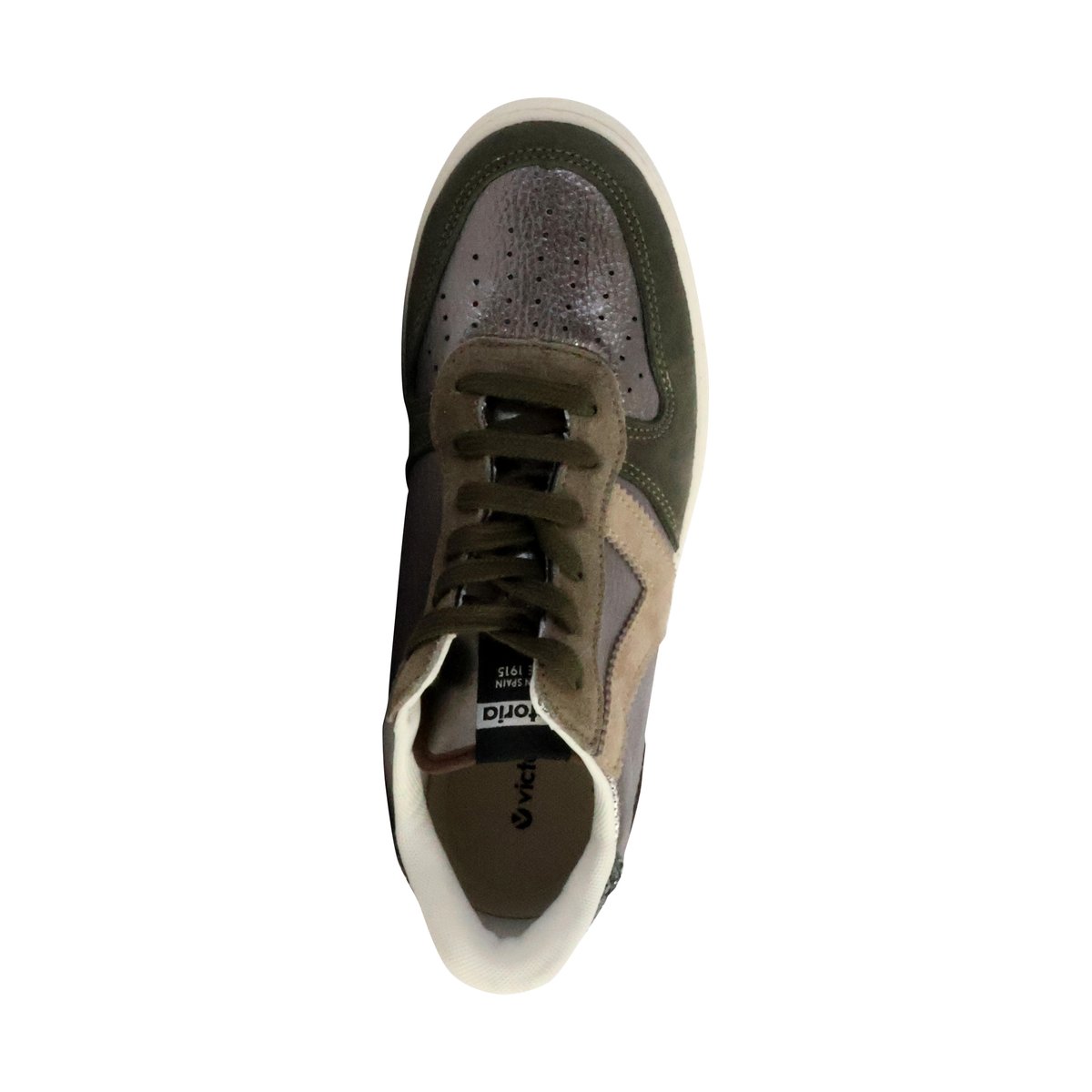 Basket Cuir kaki, VICTORIA