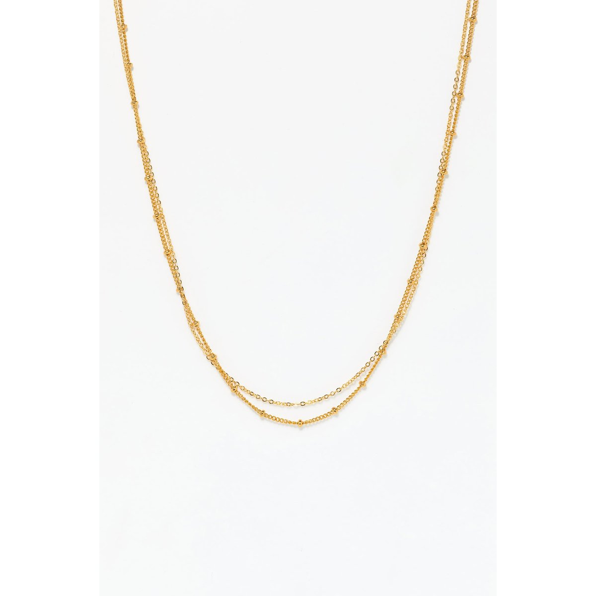 Collier double Satellite or, YAY PARIS