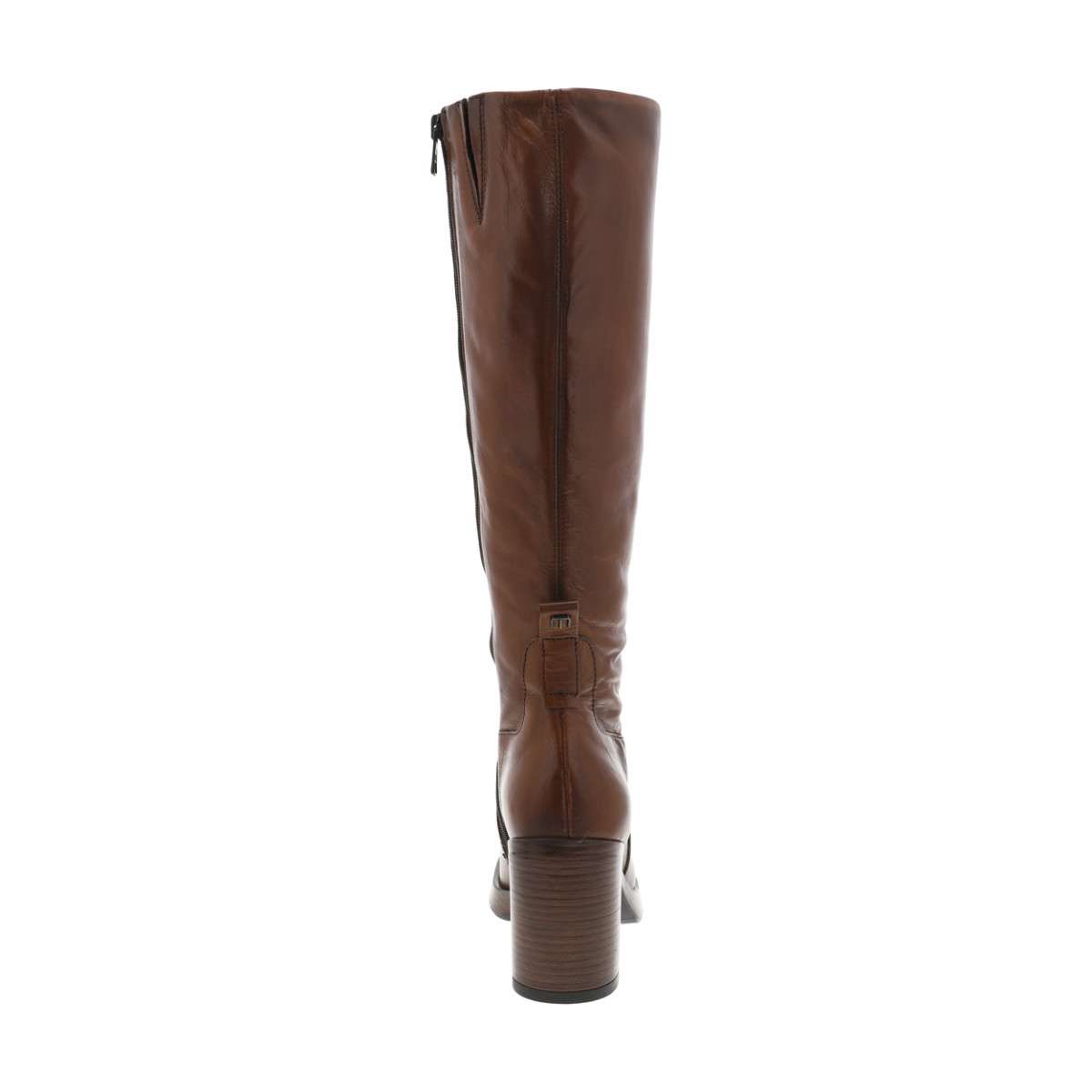 Bottes cuir talon décroché haut marron, MJUS