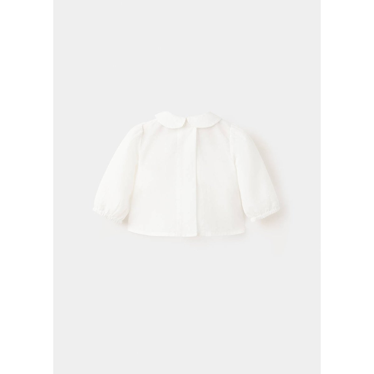 Blouse à col Claudine blanc cassé, MANGO BABY