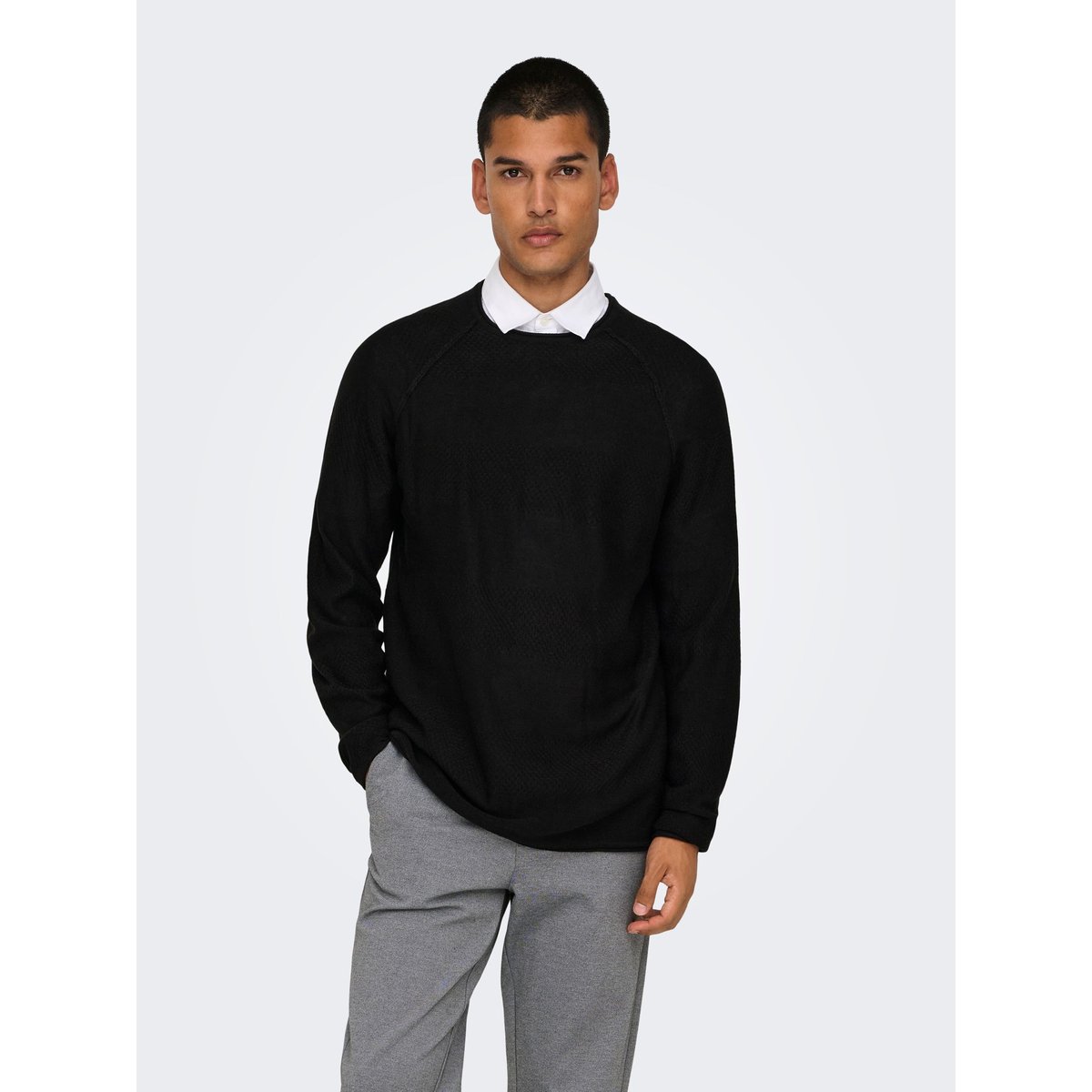 Pull En Maille black 1, ONLY & SONS