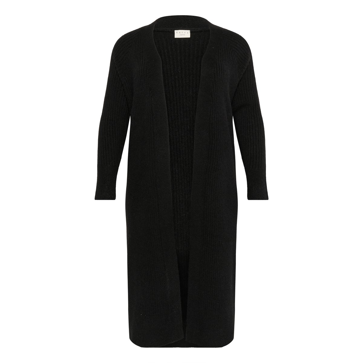 Cardigan à tricot noir black deep, KAFFE CURVE
