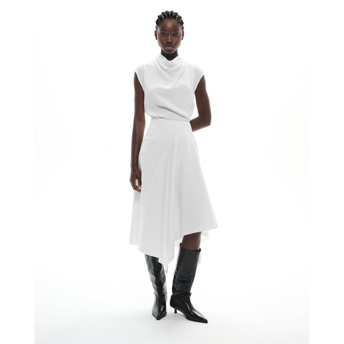 Bottes à petit talon et bout pointu VIVIENNE noir, MI MAI