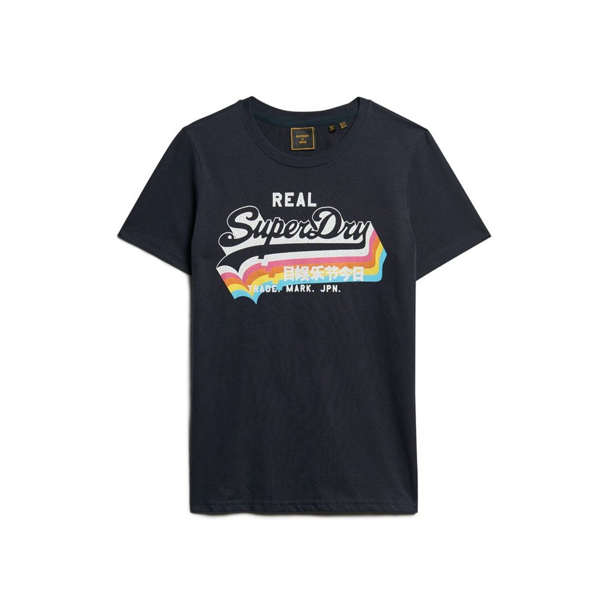 T-shirt à logo Vintage bleu marine éclipse, SUPERDRY