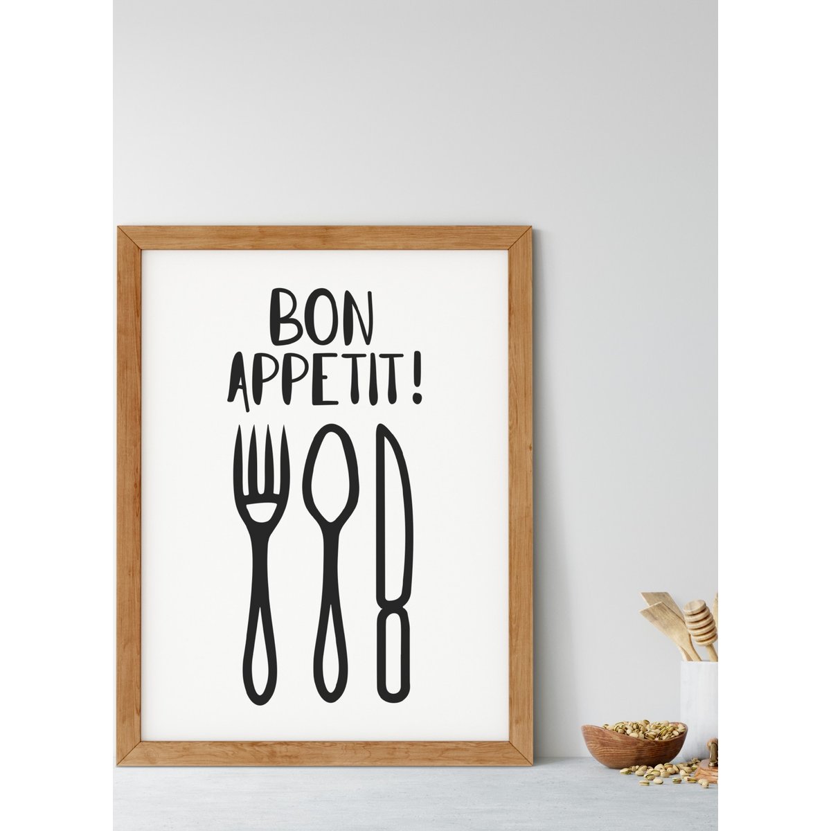 Affiche Bon Appétit blanc, L'AFFICHERIE