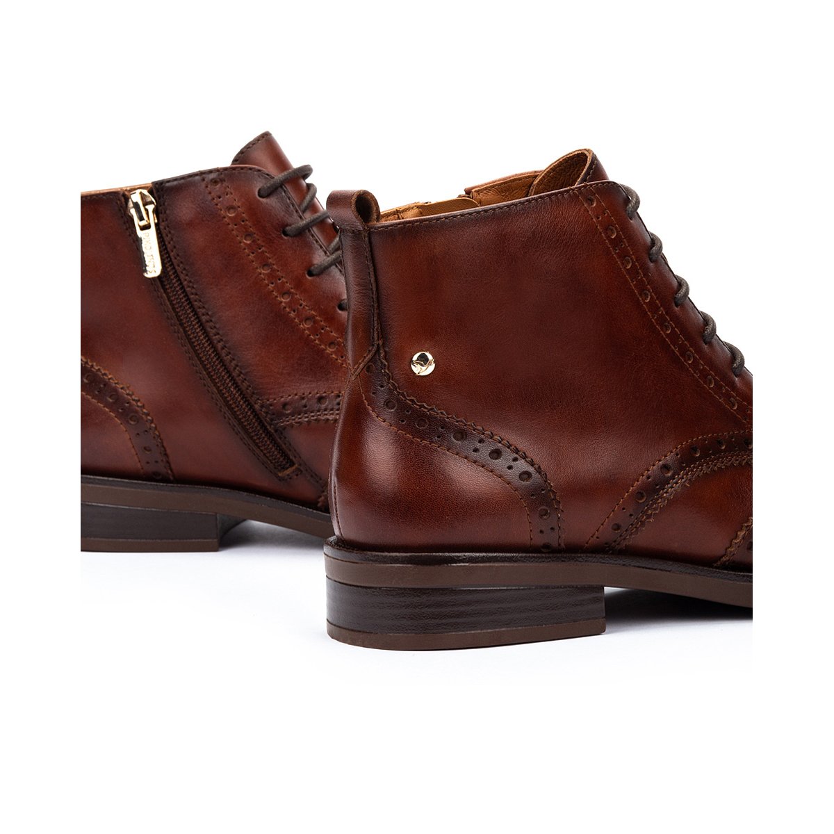 Bottines plates cuir Puertollano cognac, PIKOLINOS