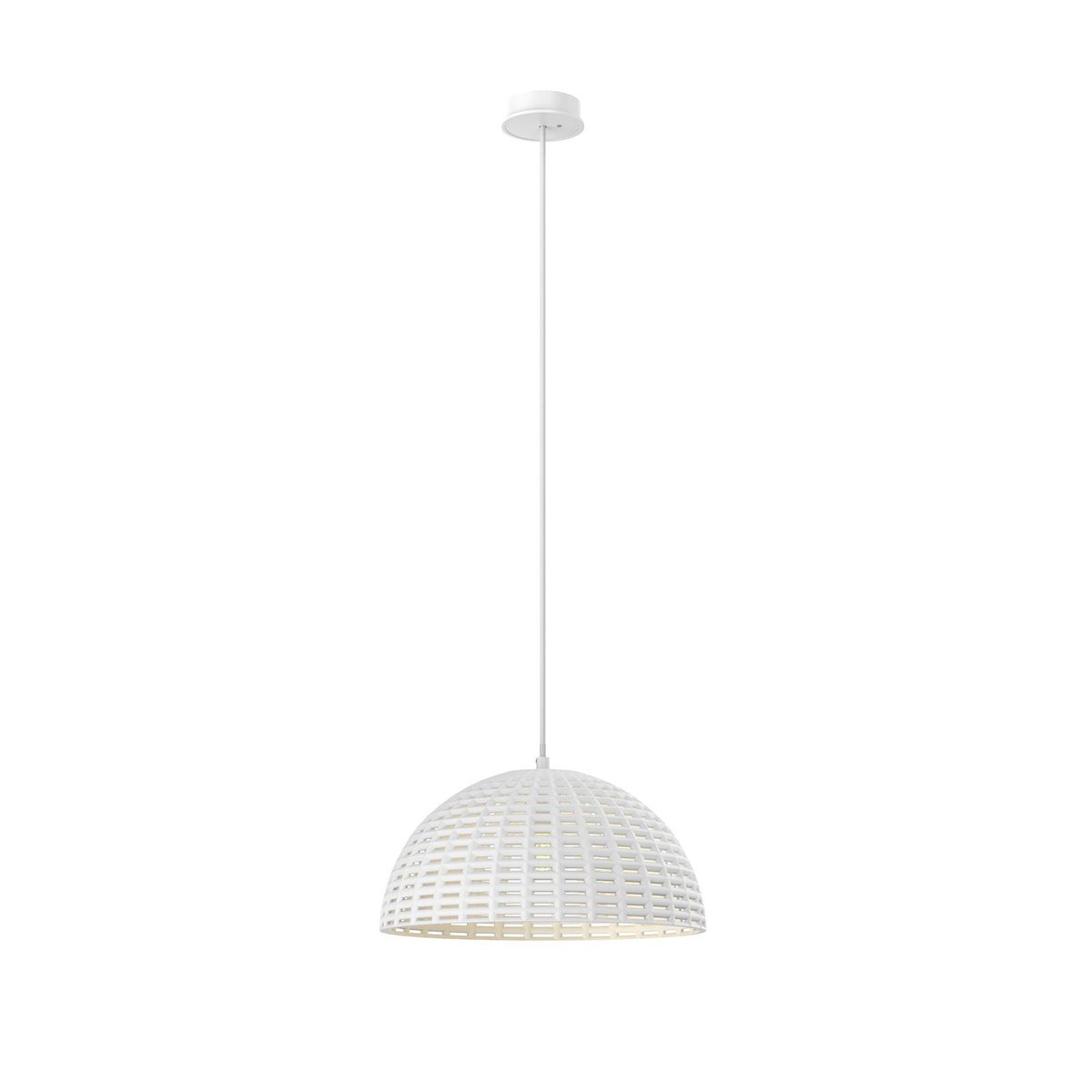 Suspension en plâtre moderne, Herdis blanc, LUCANDE