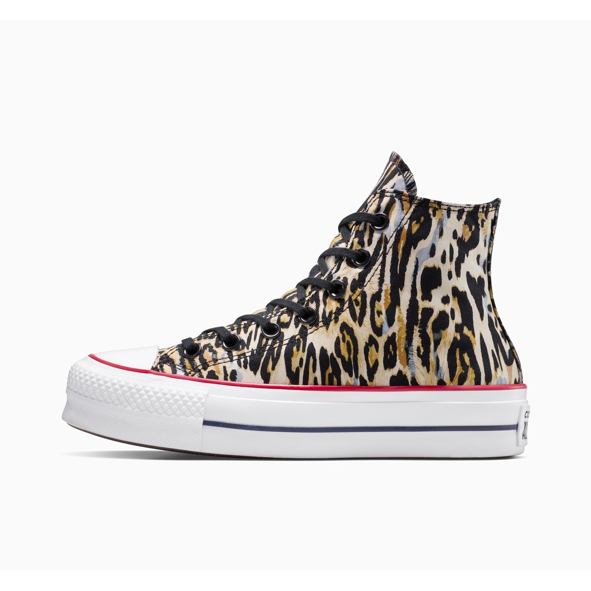 Baskets CHUCK TAYLOR ALL STAR LIFT PLATFORM LEOPARD black/white/red, CONVERSE