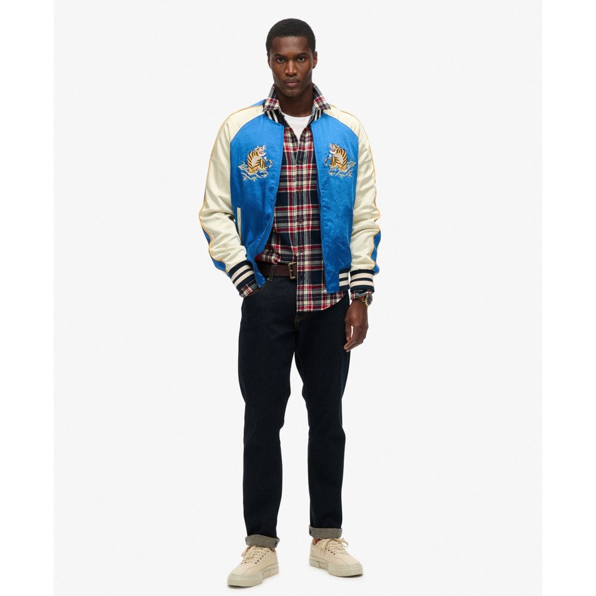 Bomber brodé Sukajan bleu dodger, SUPERDRY