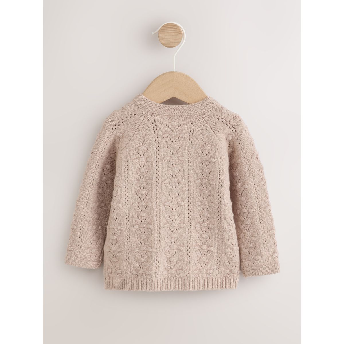 Cardigan bébé en maille douce à surpiqûres naturel, NEXT