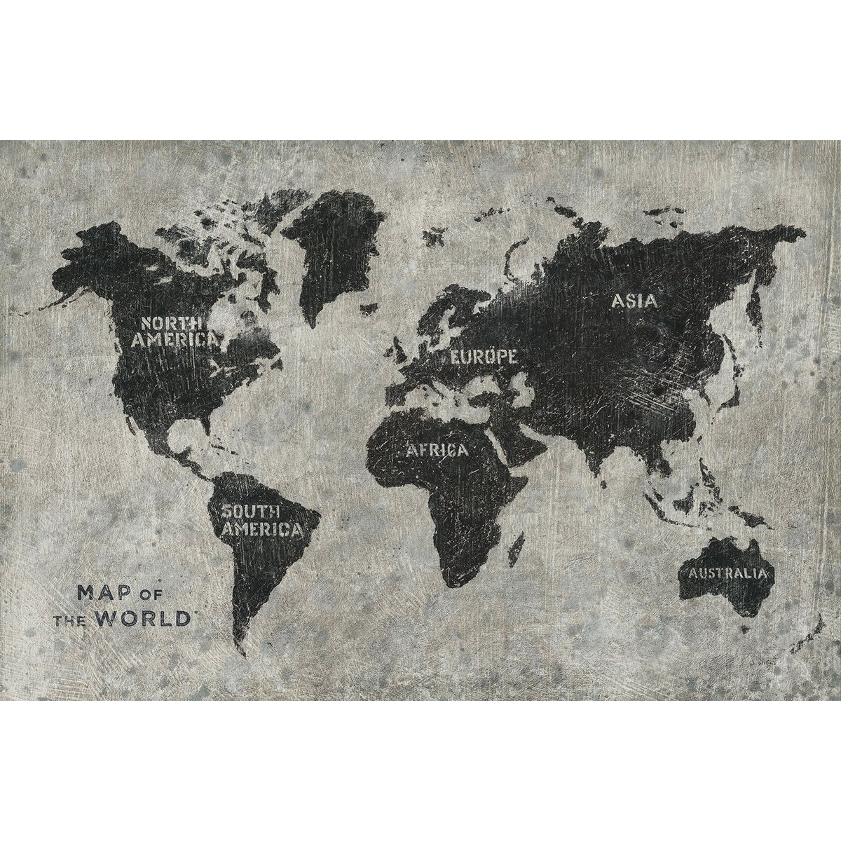 Tableau Carte du monde punky tableau alu dibond, HEXOA