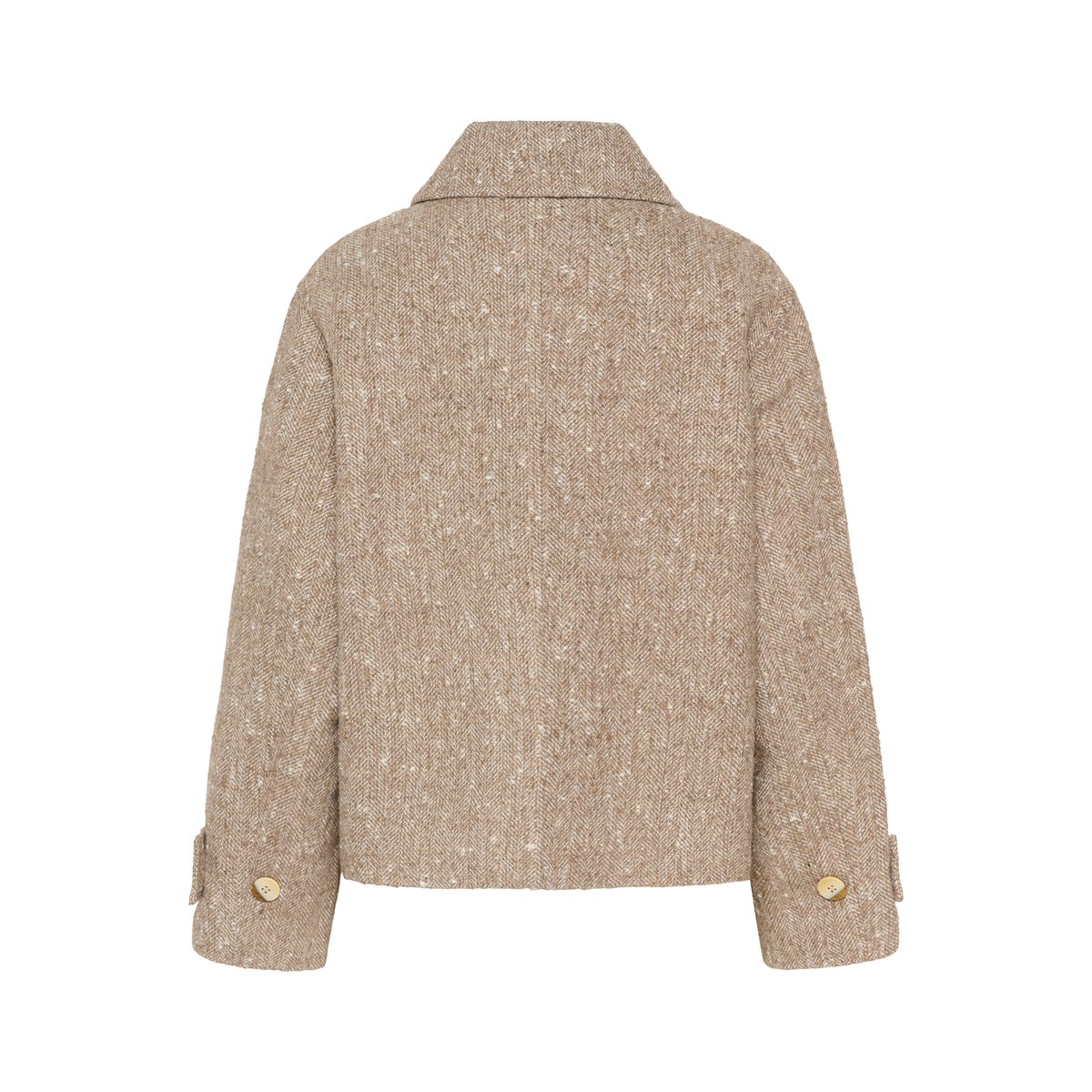 Veste d'extérieur beige fossil and white twill, SOAKED IN LUXURY
