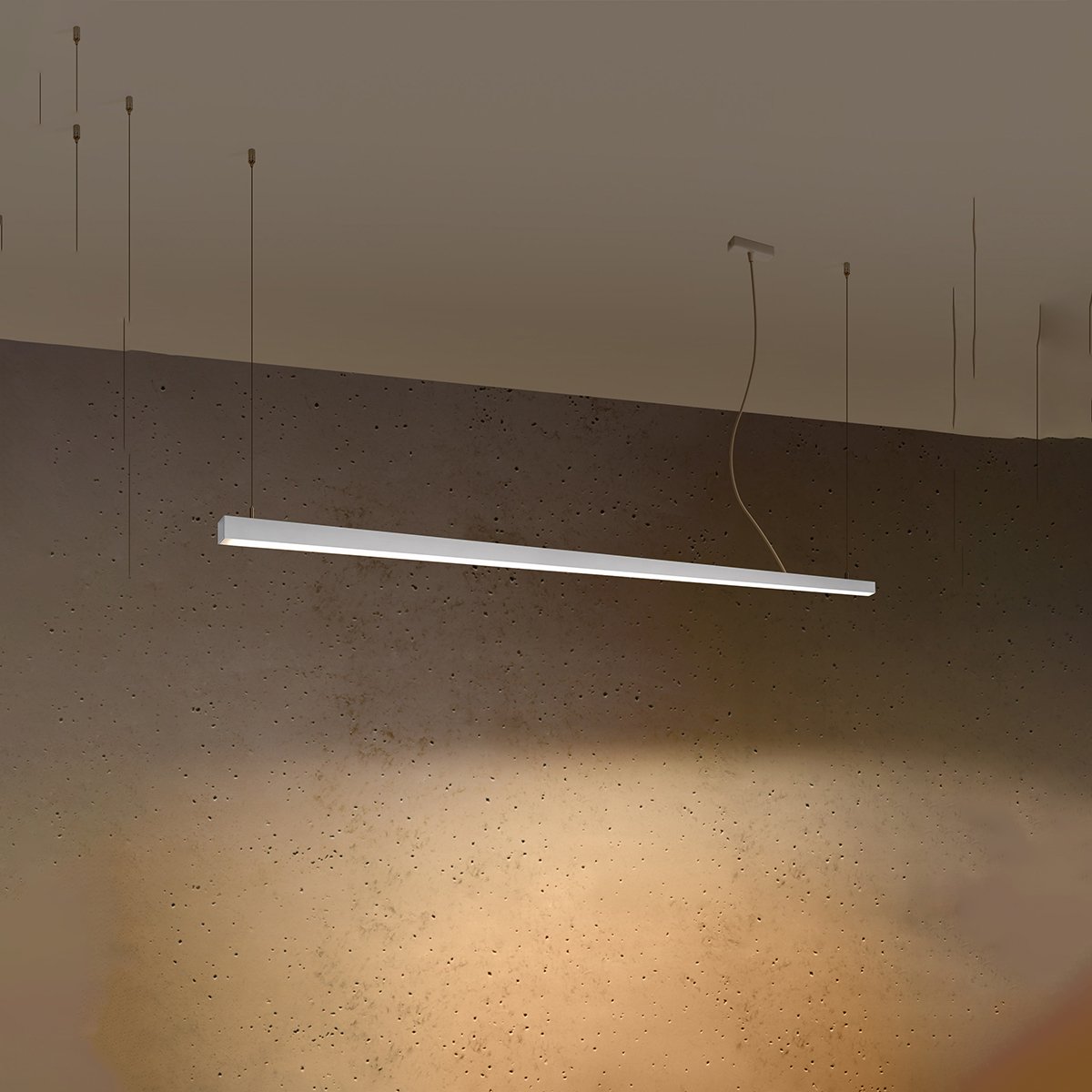 Suspension Aluminium Blanc LED 1 Pinne blanc, EDEN