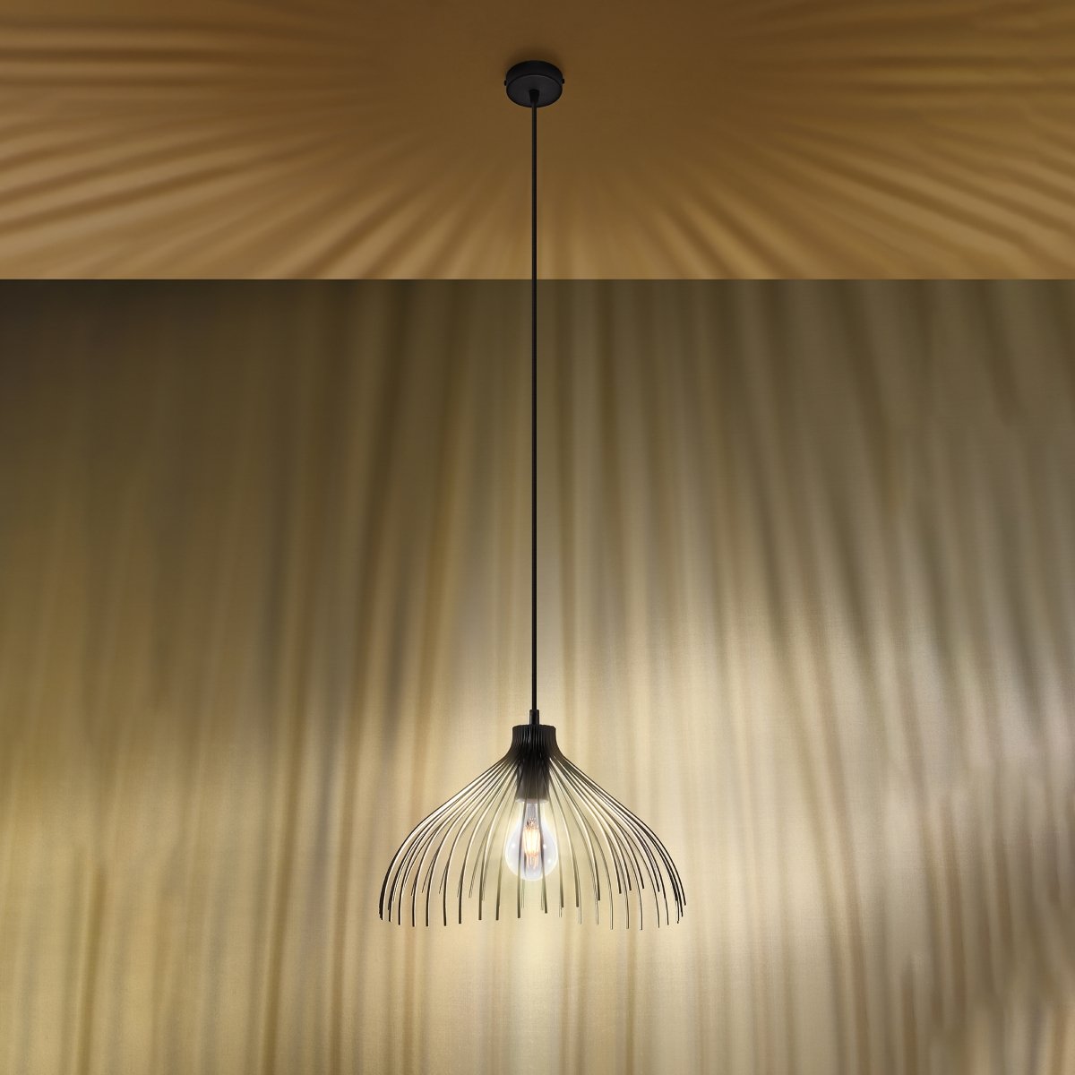 Suspension Acier Noir E27 1 Umb noir, EDEN