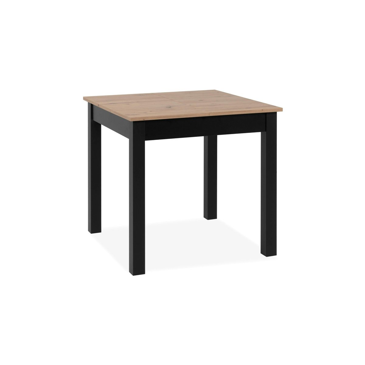 Table carrée extensible 4 places esprit bistrot ALVA noir, PIER IMPORT
