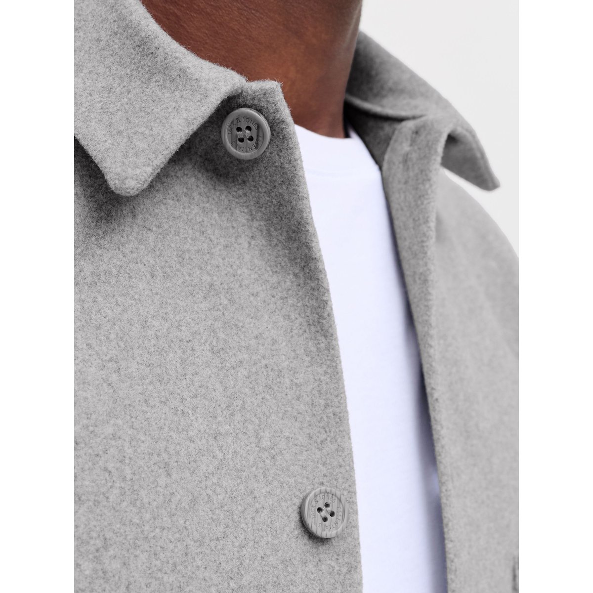 Surchemise light grey melange 1, JACK & JONES