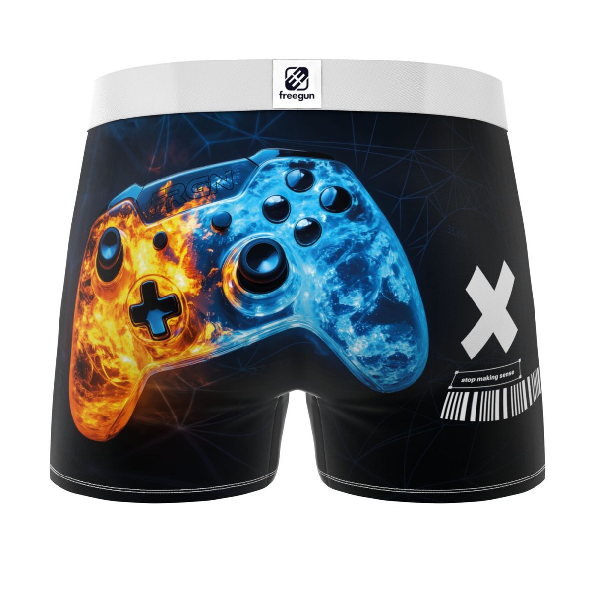 Lot De 3 Boxers Microfibre jaune/orange/rouge/bleu, FREEGUN