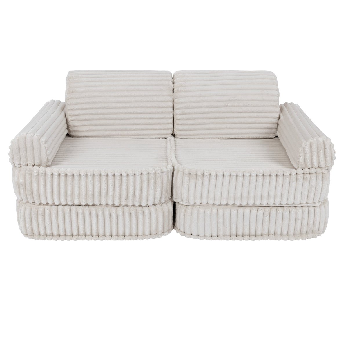 Canapé chambre enfant modulable 120 cm 10 pcs CHURROS blanc, MEOW BABY