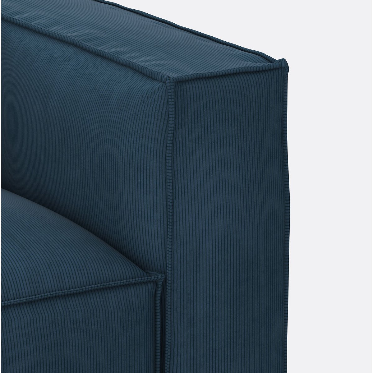 Modulaire zetel, 3-zit, ribfluweel, Seven blauw, LA REDOUTE INTERIEURS