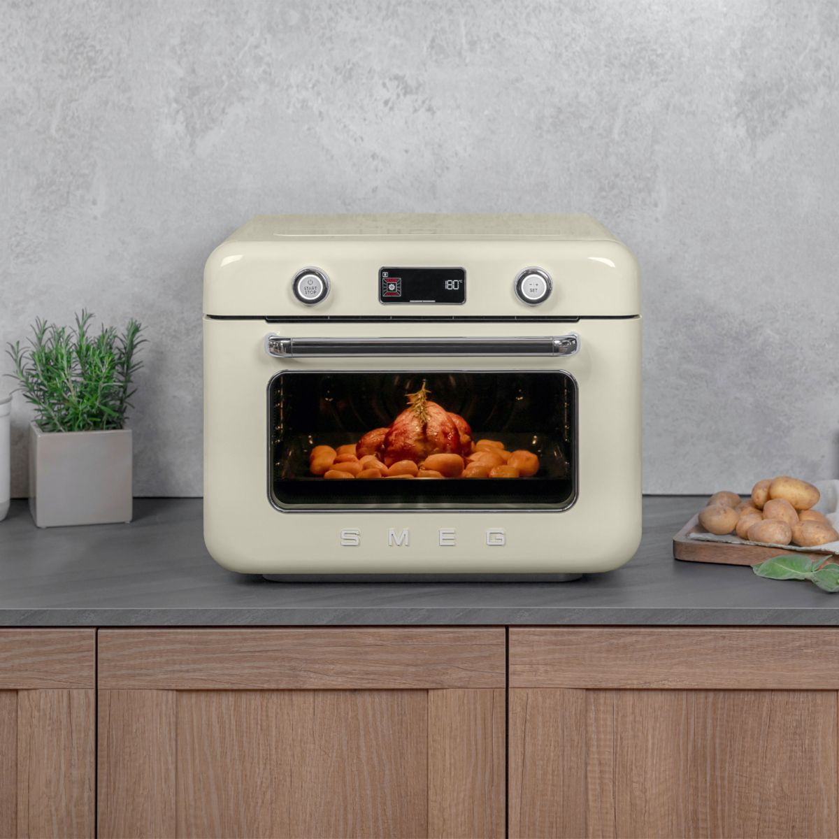 Mini four COF01CREU couleur unique, SMEG