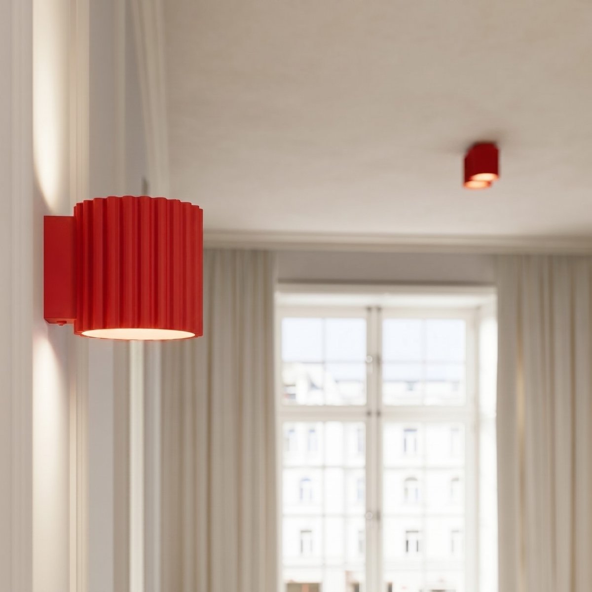 Plafonnier Aluminium Rouge Gx53 1 AURA rouge, EDEN