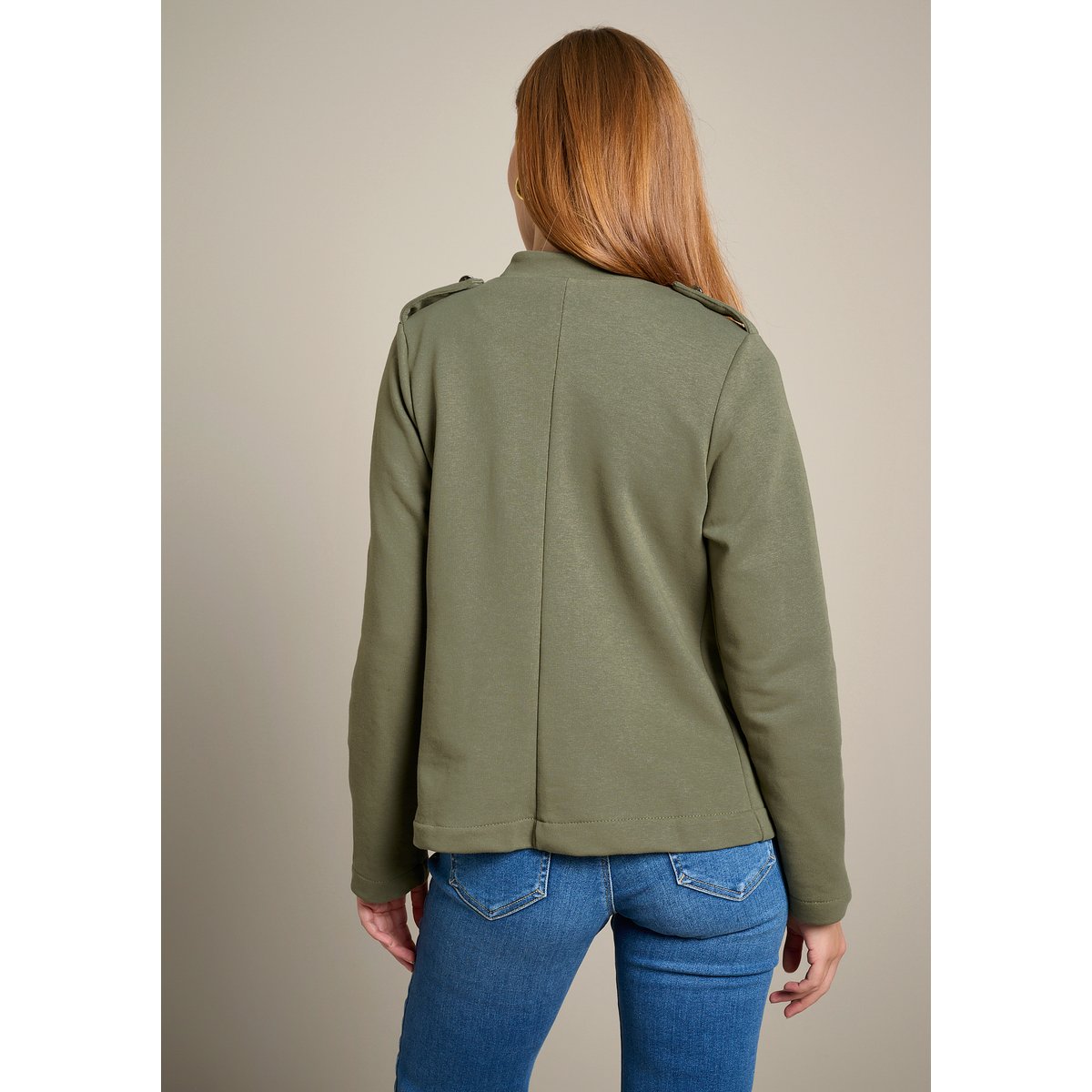 Veste blazer esprit officier khaki, LOLALIZA