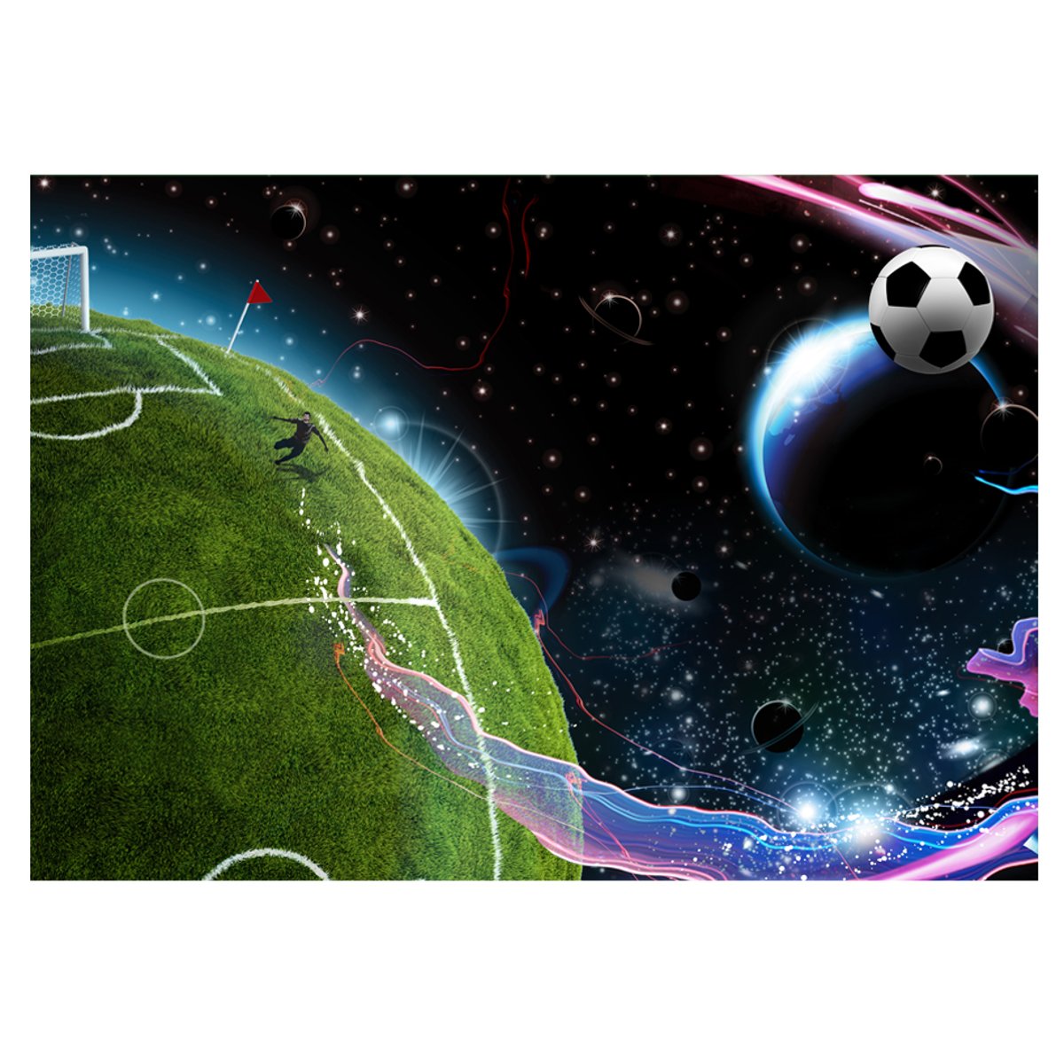 Papier peint intissé panoramique Hobby Space match multicouleur, EDEN