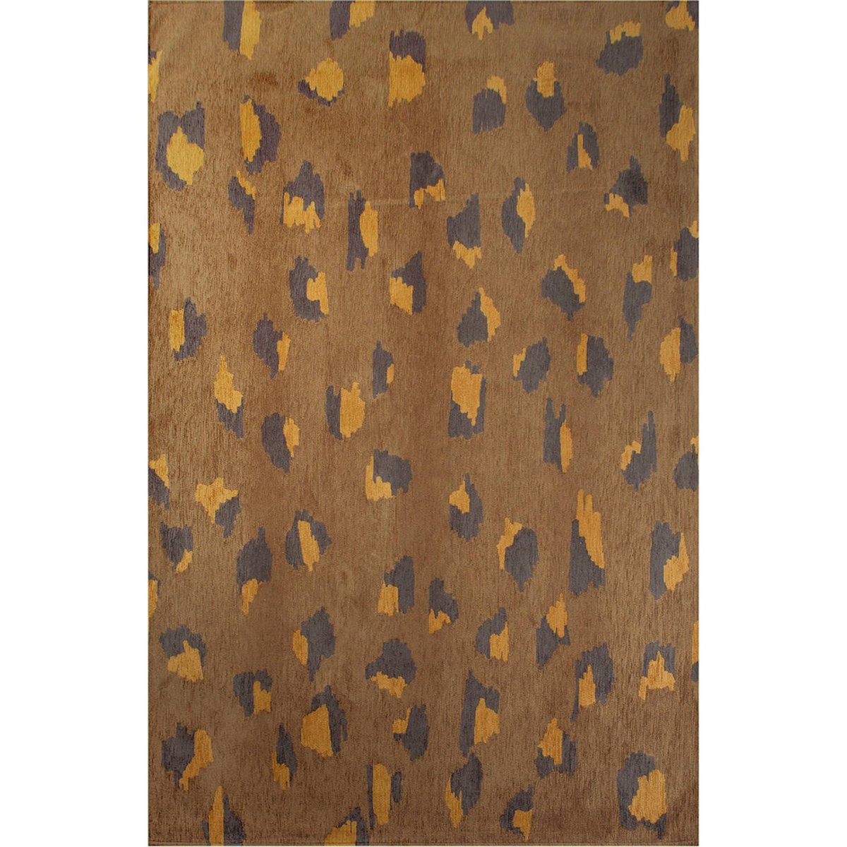 Tapis intérieur extérieur jacquard, LEO marron terreux avec touches ocre et ardoise, RECOLLECTION