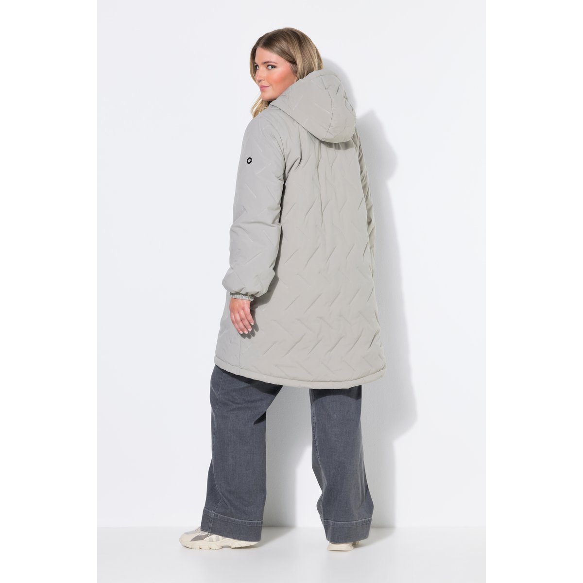 Manteau HYPRAR à capuche gris moyen, ULLA POPKEN