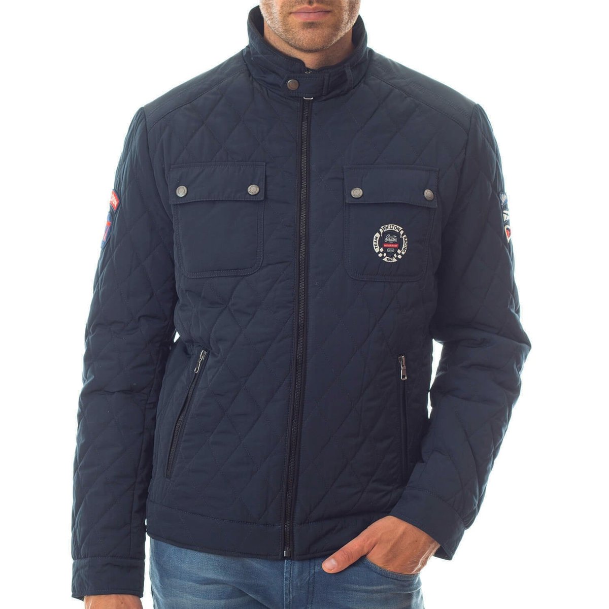 Blouson motors Navy sur Shilton : le vêtement Rugby Sportswear ! navy, SHILTON