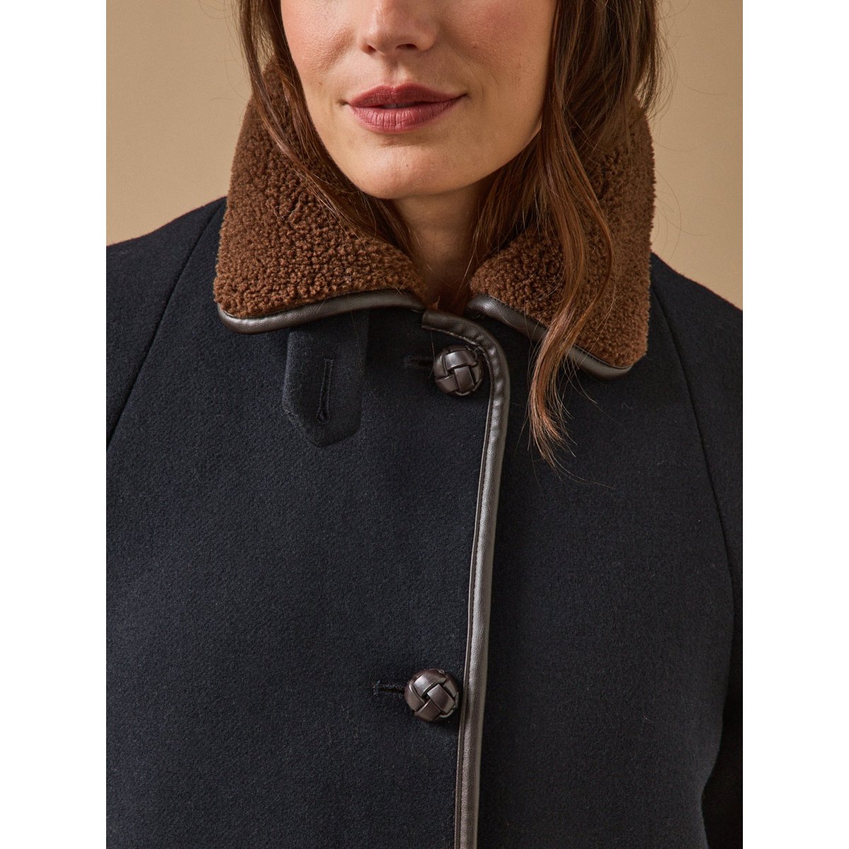Manteau gansé intérieur sherpa encre, CYRILLUS